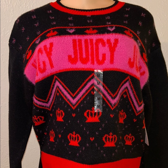 Juicy Couture Sweaters - Juicy Couture Black and Red Crown Sweater